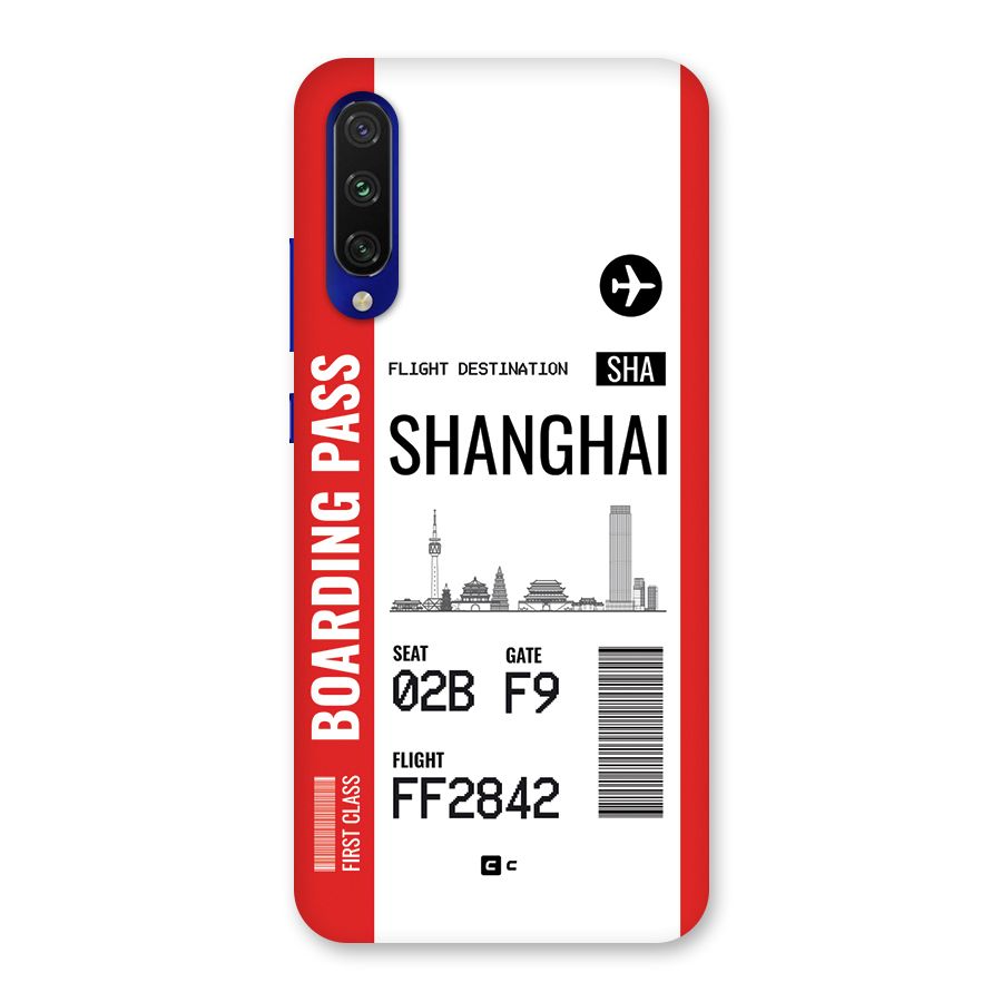 Shanghai Boarding Pass Back Case for Mi A3