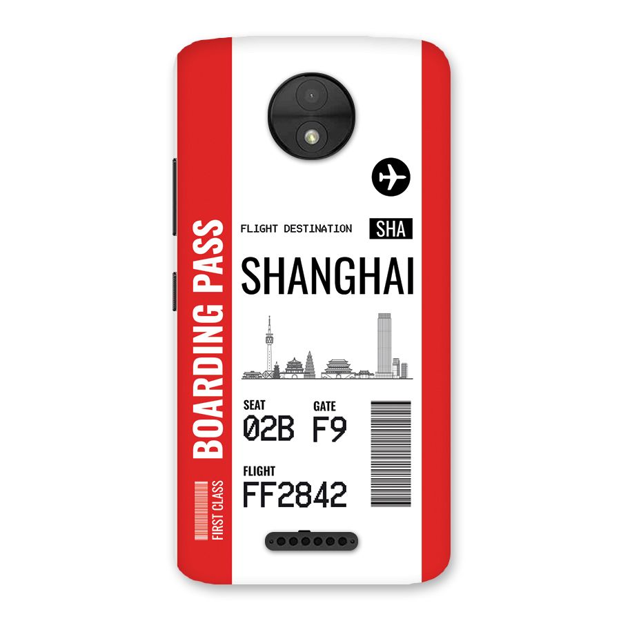 Shanghai Boarding Pass Back Case for Moto C