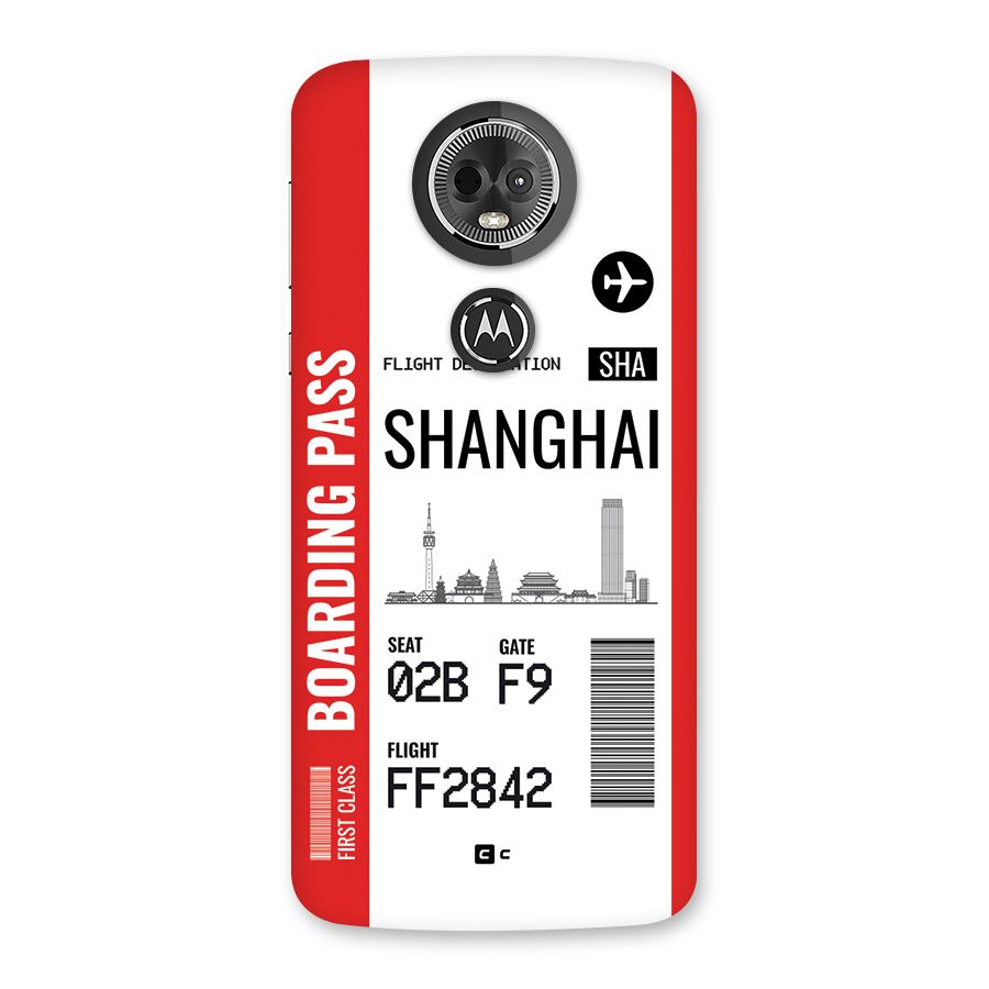 Shanghai Boarding Pass Back Case for Moto E5 Plus