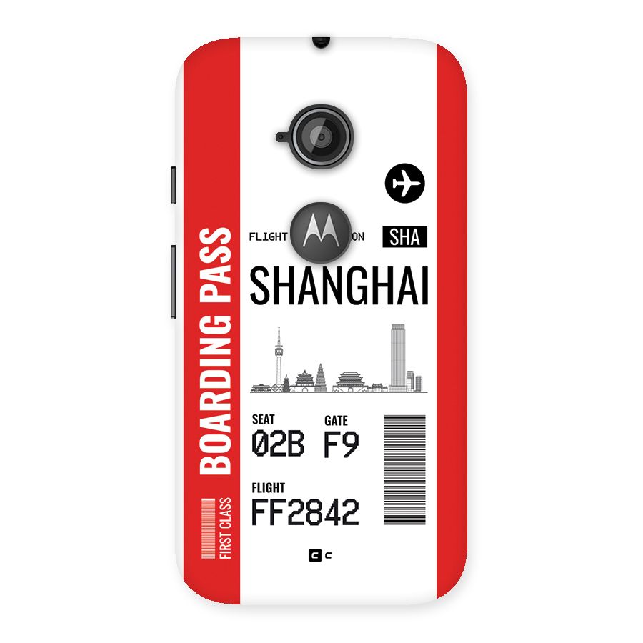 Shanghai Boarding Pass Back Case for Moto E 2nd Gen