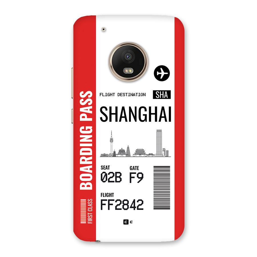 Shanghai Boarding Pass Back Case for Moto G5 Plus