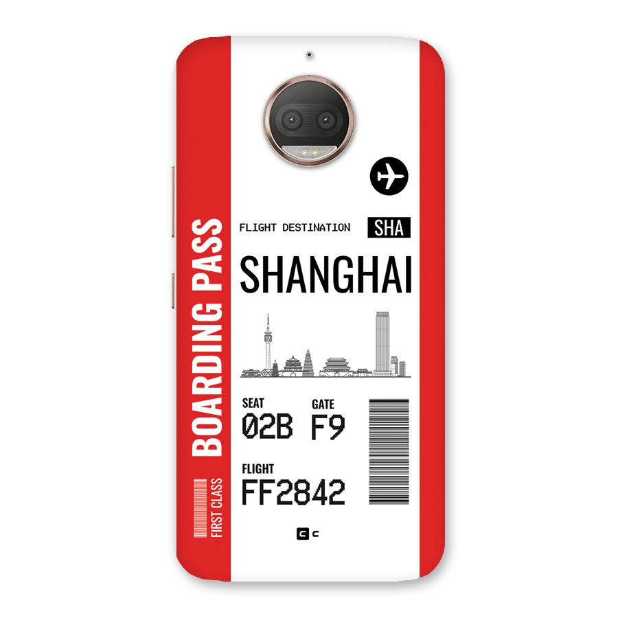 Shanghai Boarding Pass Back Case for Moto G5s Plus
