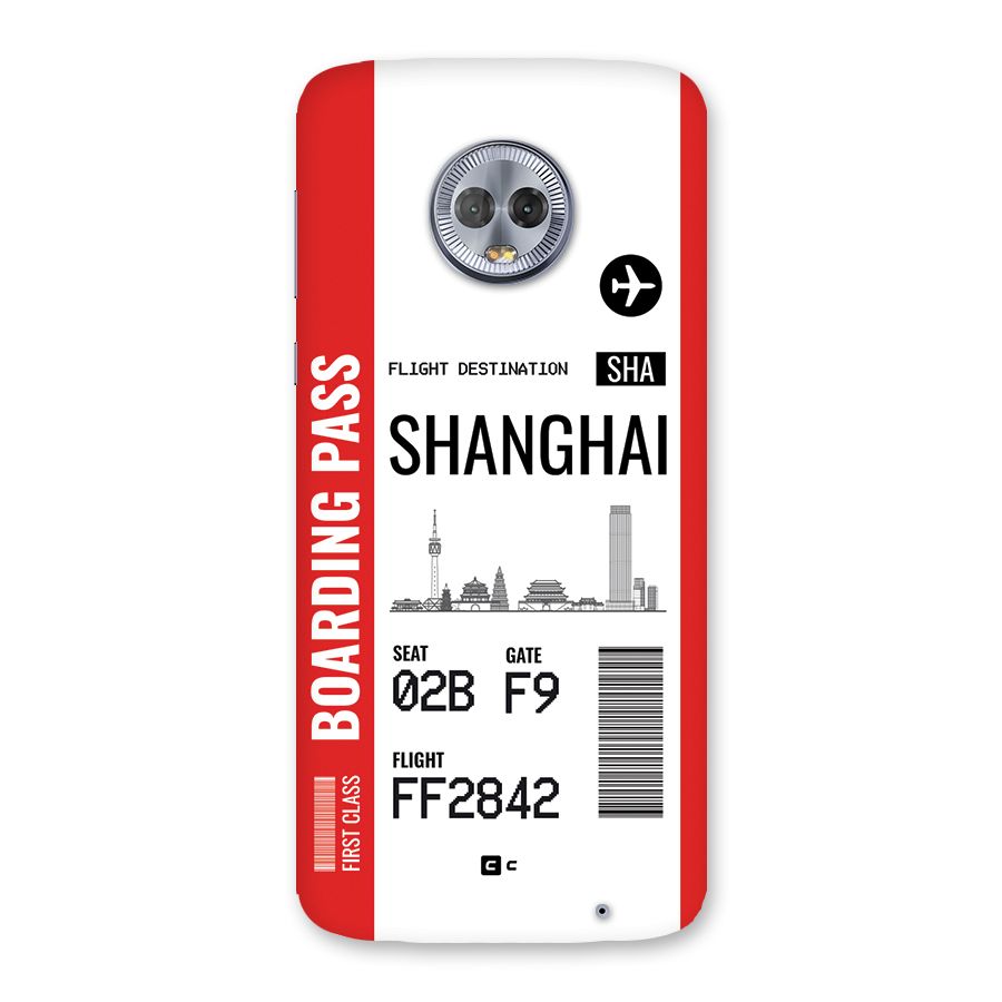 Shanghai Boarding Pass Back Case for Moto G6 Plus