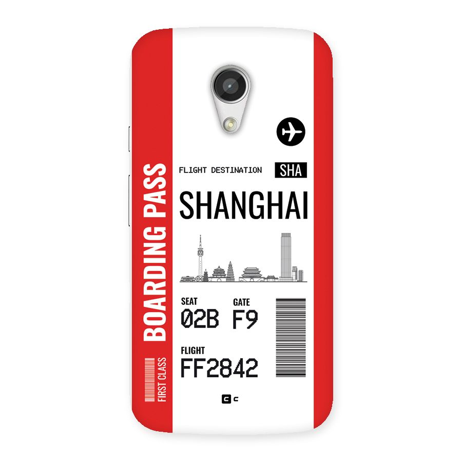 Shanghai Boarding Pass Back Case for Moto G 2nd Gen