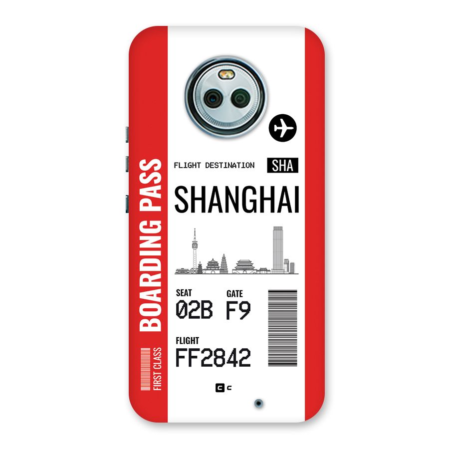 Shanghai Boarding Pass Back Case for Moto X4