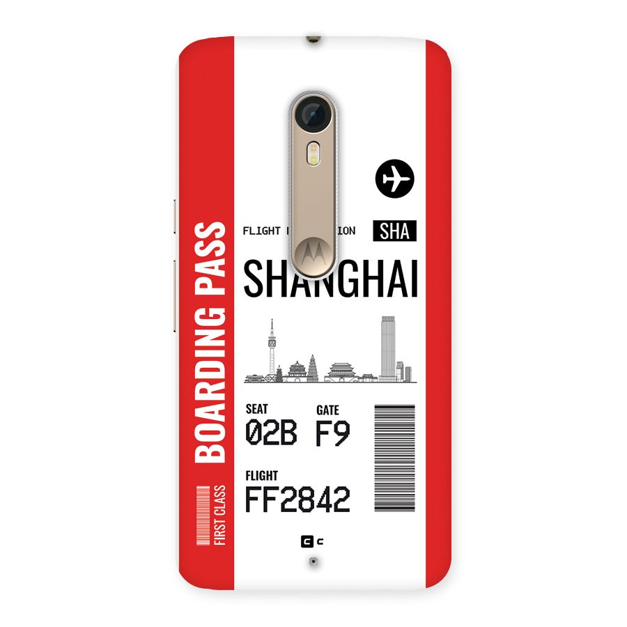 Shanghai Boarding Pass Back Case for Moto X Style