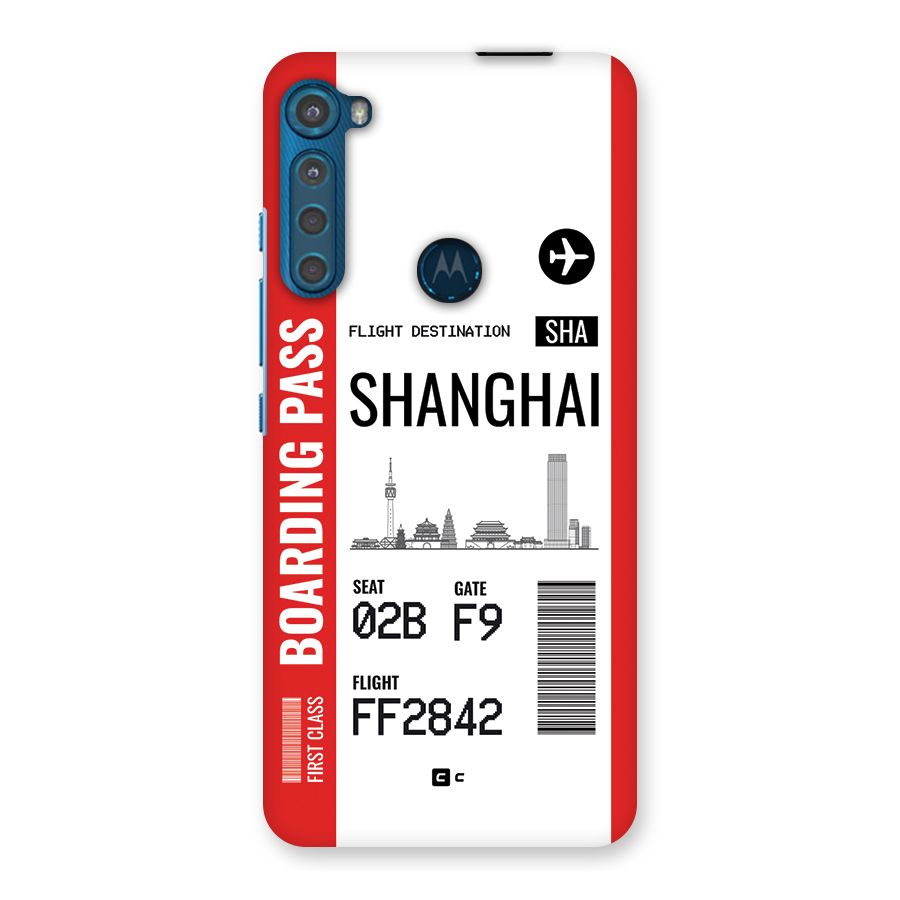 Shanghai Boarding Pass Back Case for Motorola One Fusion Plus