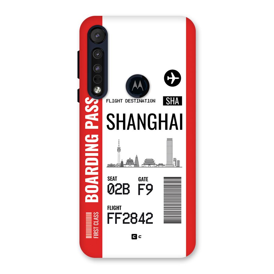 Shanghai Boarding Pass Back Case for Motorola One Macro
