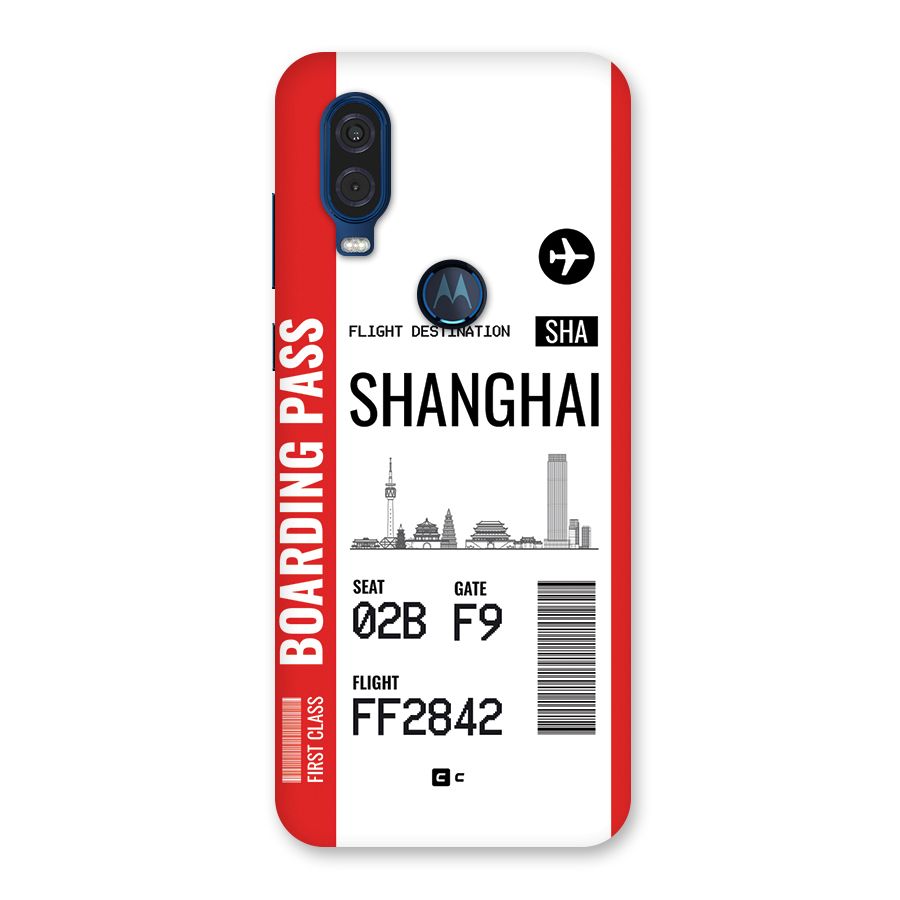 Shanghai Boarding Pass Back Case for Motorola One Vision
