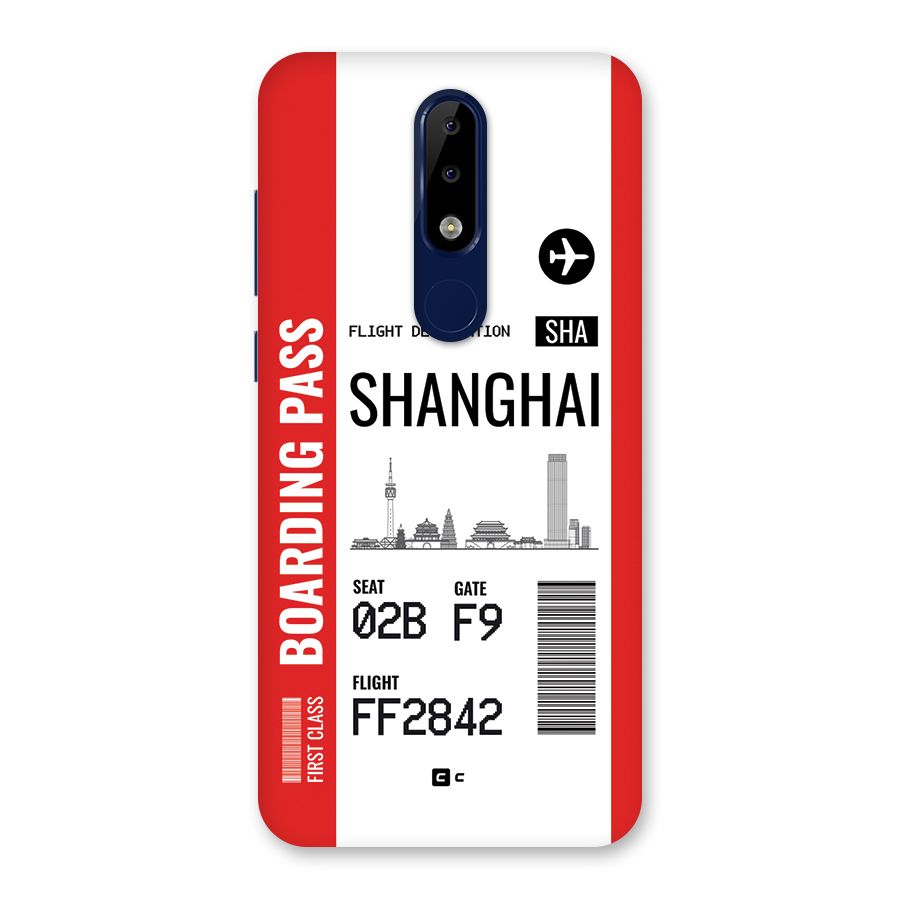 Shanghai Boarding Pass Back Case for Nokia 5.1 Plus
