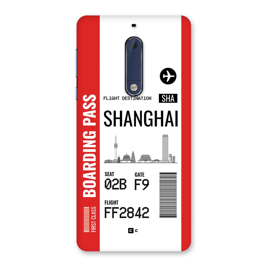 Shanghai Boarding Pass Back Case for Nokia 5