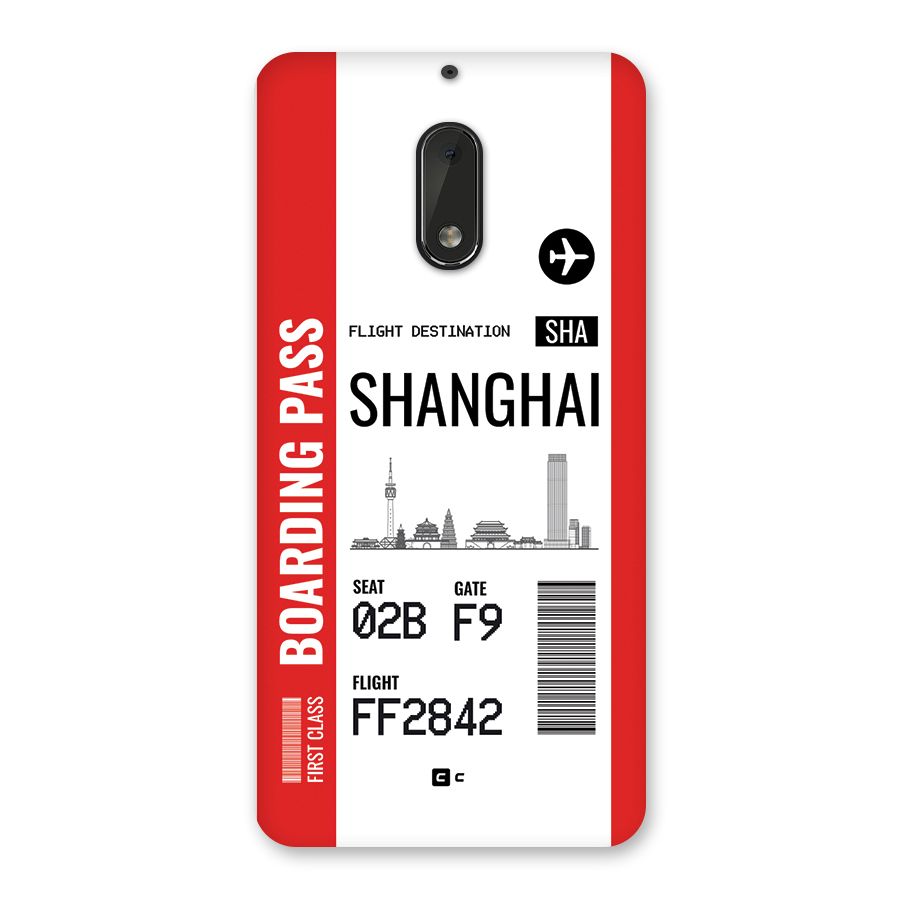Shanghai Boarding Pass Back Case for Nokia 6