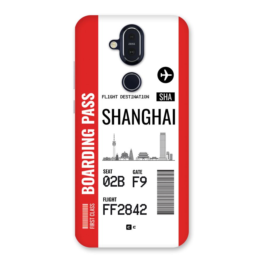 Shanghai Boarding Pass Back Case for Nokia 8.1