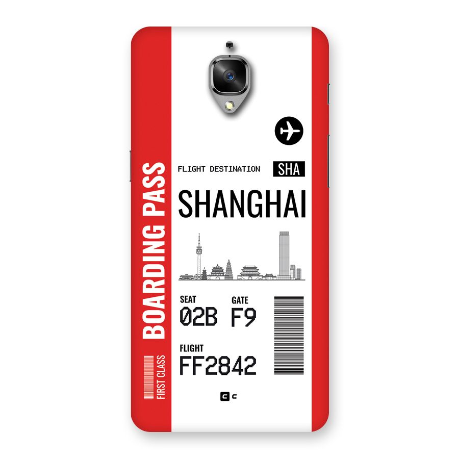 Shanghai Boarding Pass Back Case for OnePlus 3T