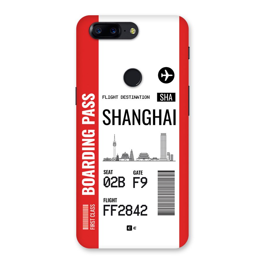 Shanghai Boarding Pass Back Case for OnePlus 5T