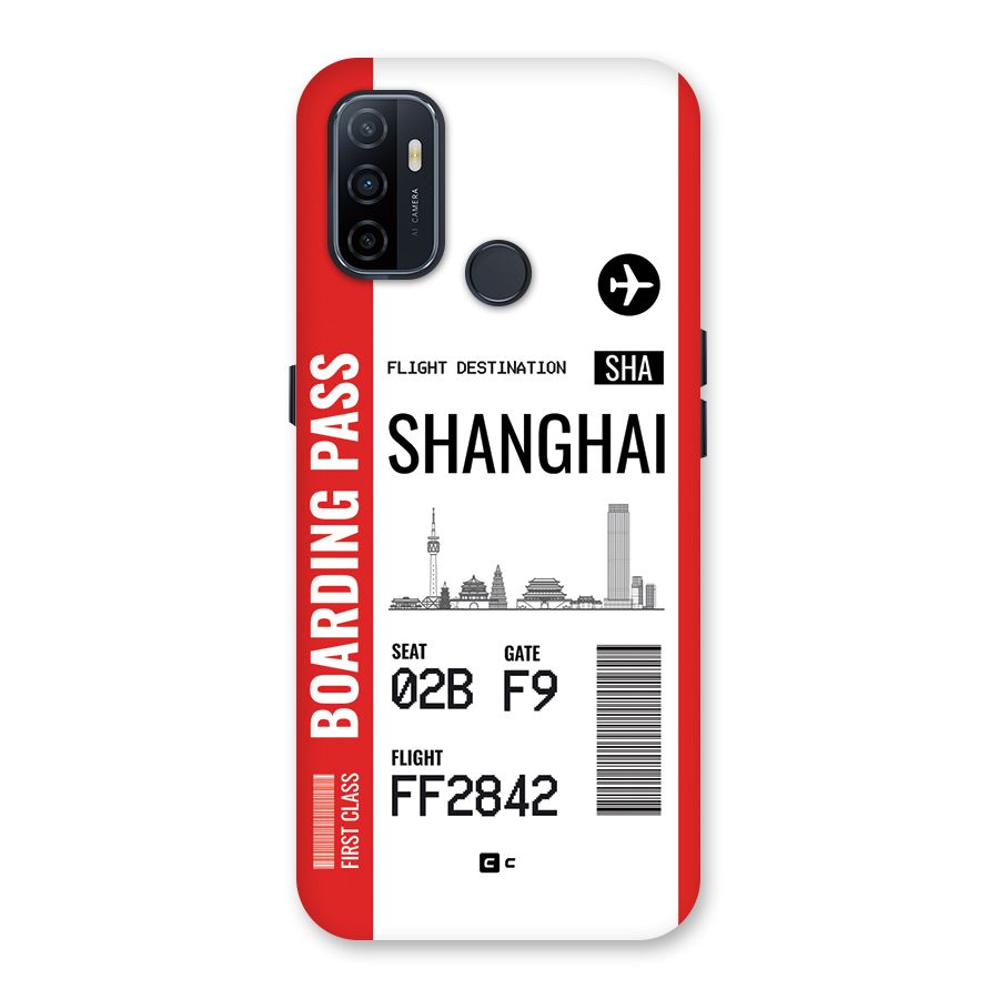 Shanghai Boarding Pass Back Case for Oppo A53
