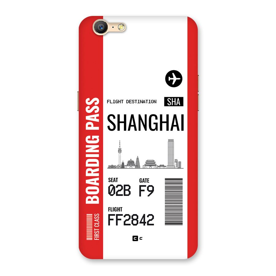 Shanghai Boarding Pass Back Case for Oppo A57