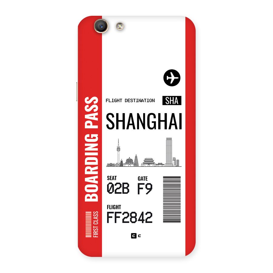 Shanghai Boarding Pass Back Case for Oppo A59
