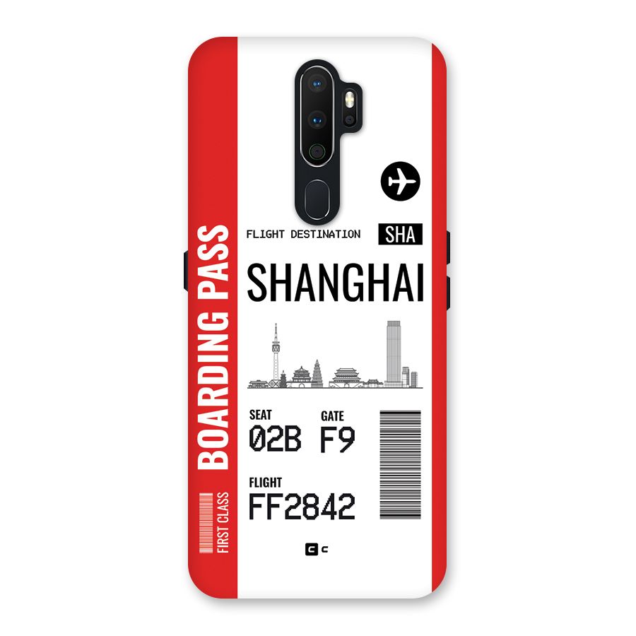 Shanghai Boarding Pass Back Case for Oppo A5 (2020)