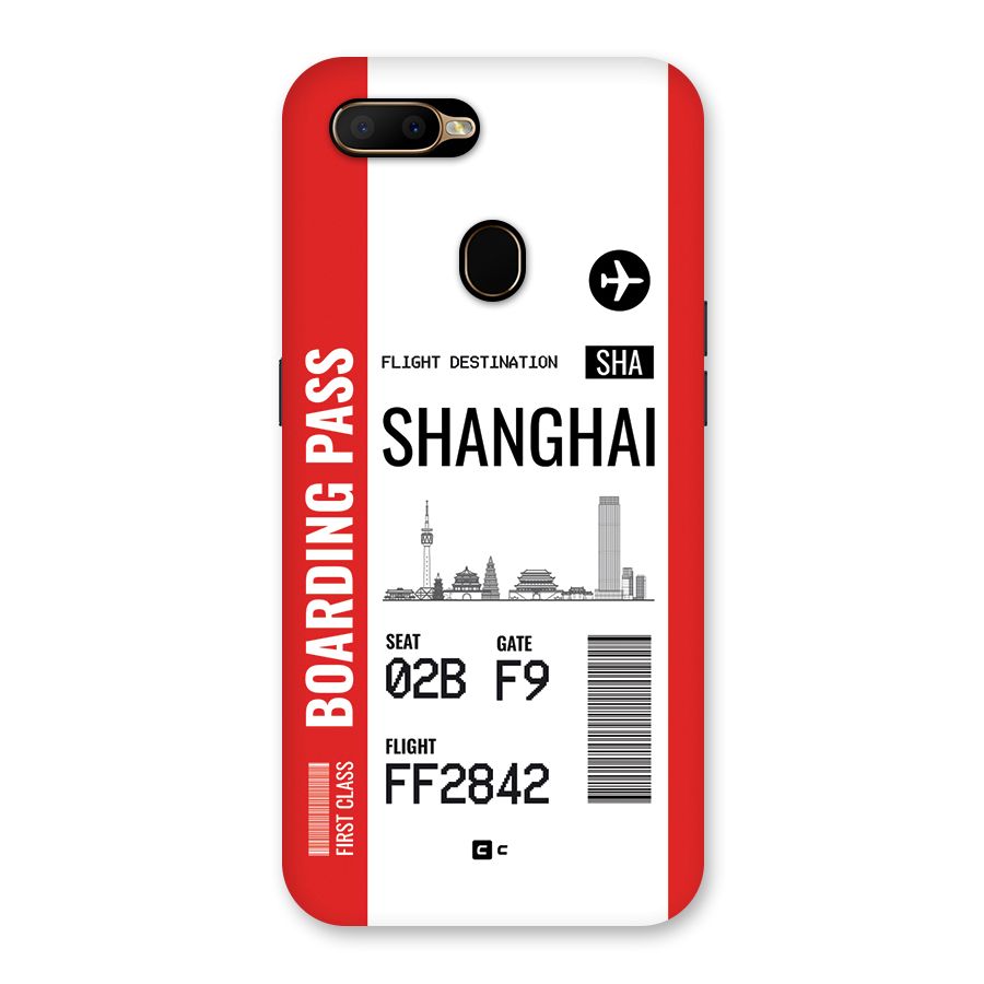 Shanghai Boarding Pass Back Case for Oppo A5s