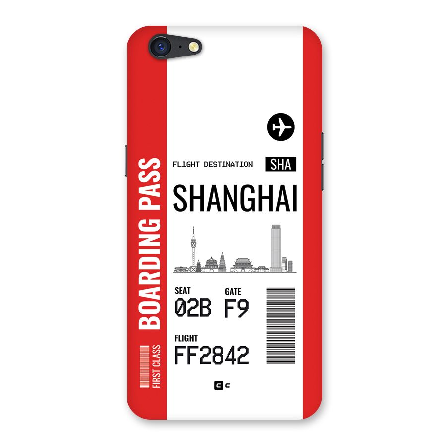 Shanghai Boarding Pass Back Case for Oppo A71