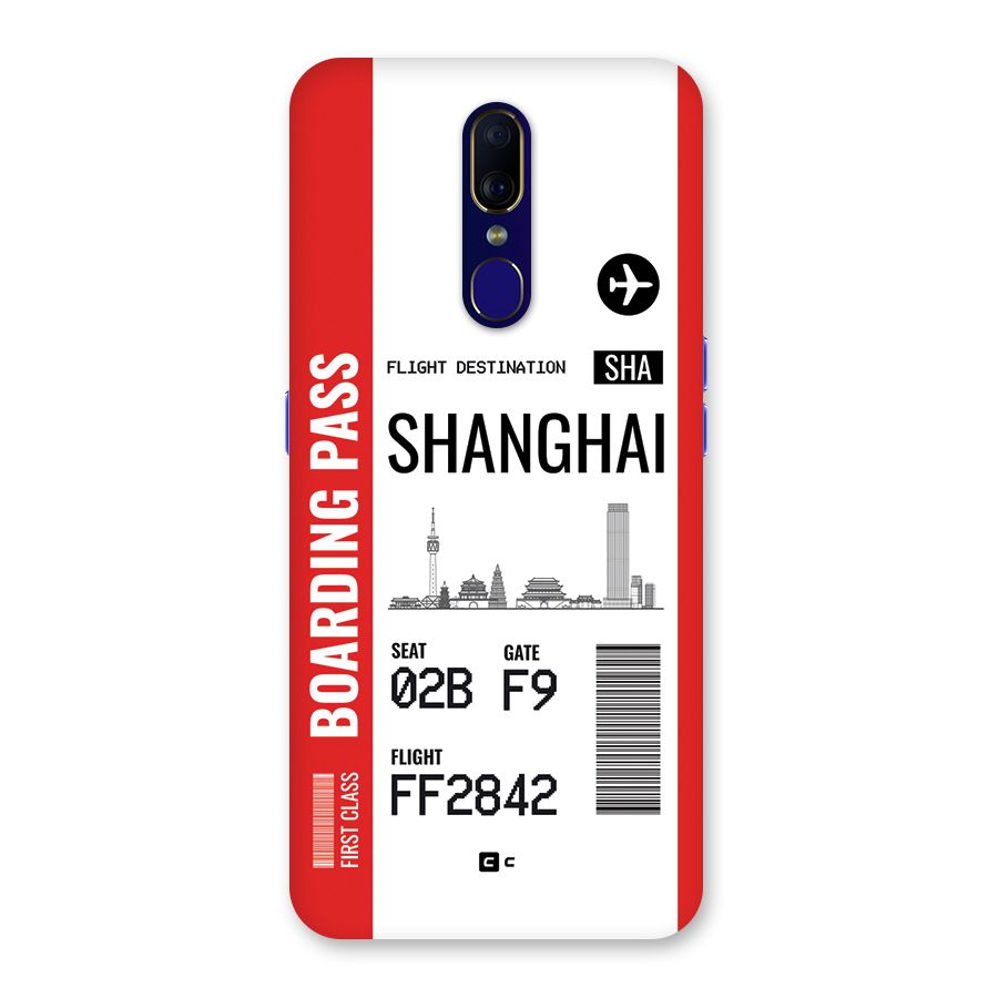 Shanghai Boarding Pass Back Case for Oppo A9