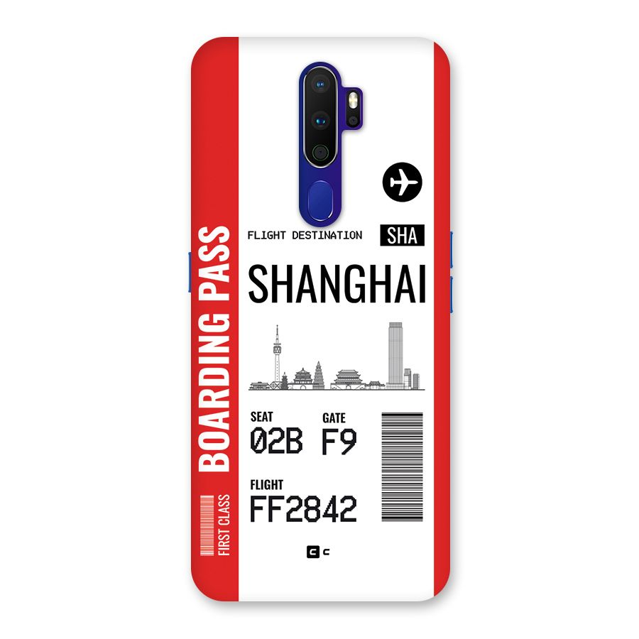 Shanghai Boarding Pass Back Case for Oppo A9 (2020)