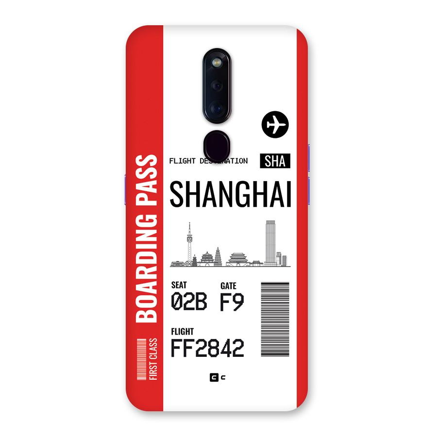 Shanghai Boarding Pass Back Case for Oppo F11 Pro