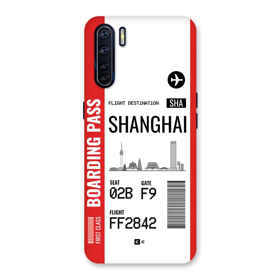 Shanghai Boarding Pass Back Case for Oppo F15