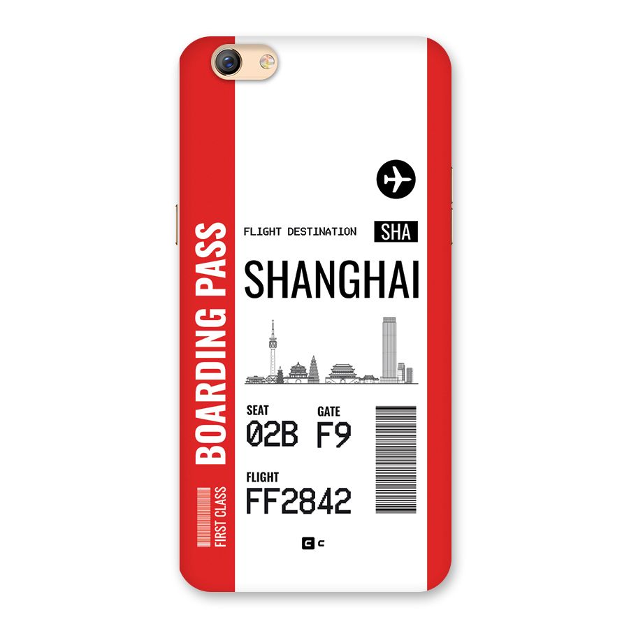 Shanghai Boarding Pass Back Case for Oppo F3 Plus