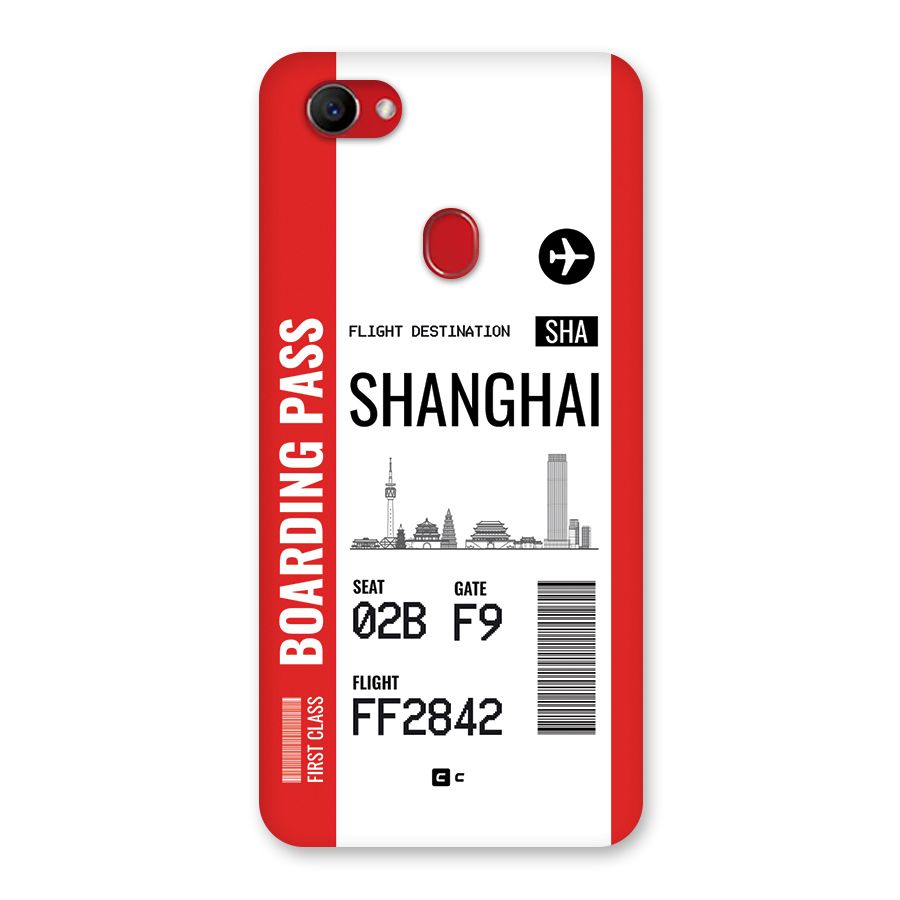 Shanghai Boarding Pass Back Case for Oppo F7