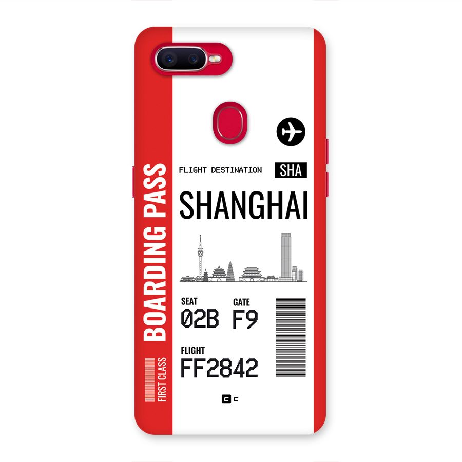 Shanghai Boarding Pass Back Case for Oppo F9 Pro