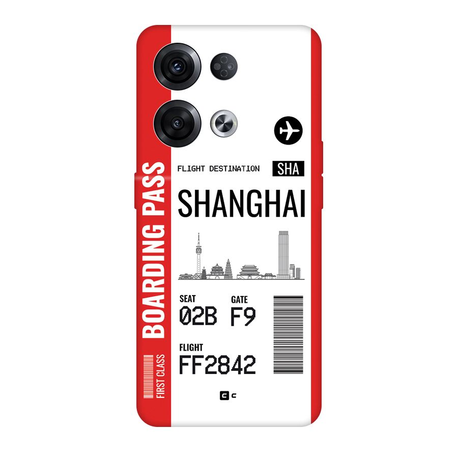 Shanghai Boarding Pass Back Case for Oppo Reno8 Pro 5G