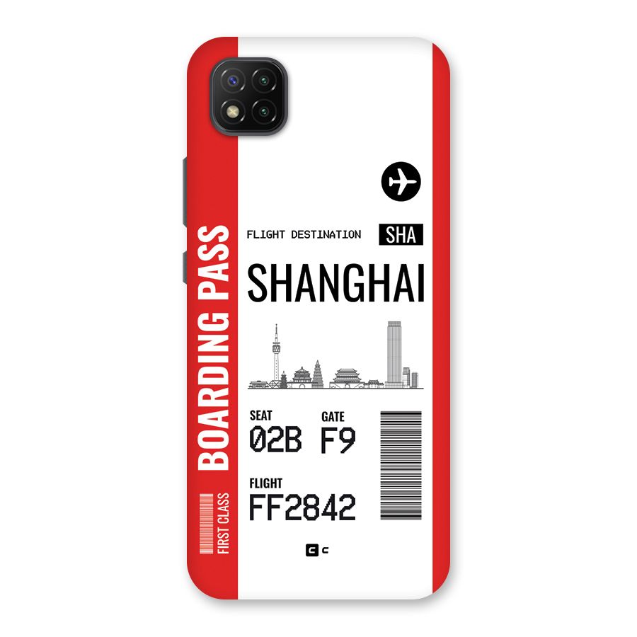 Shanghai Boarding Pass Back Case for Poco C3