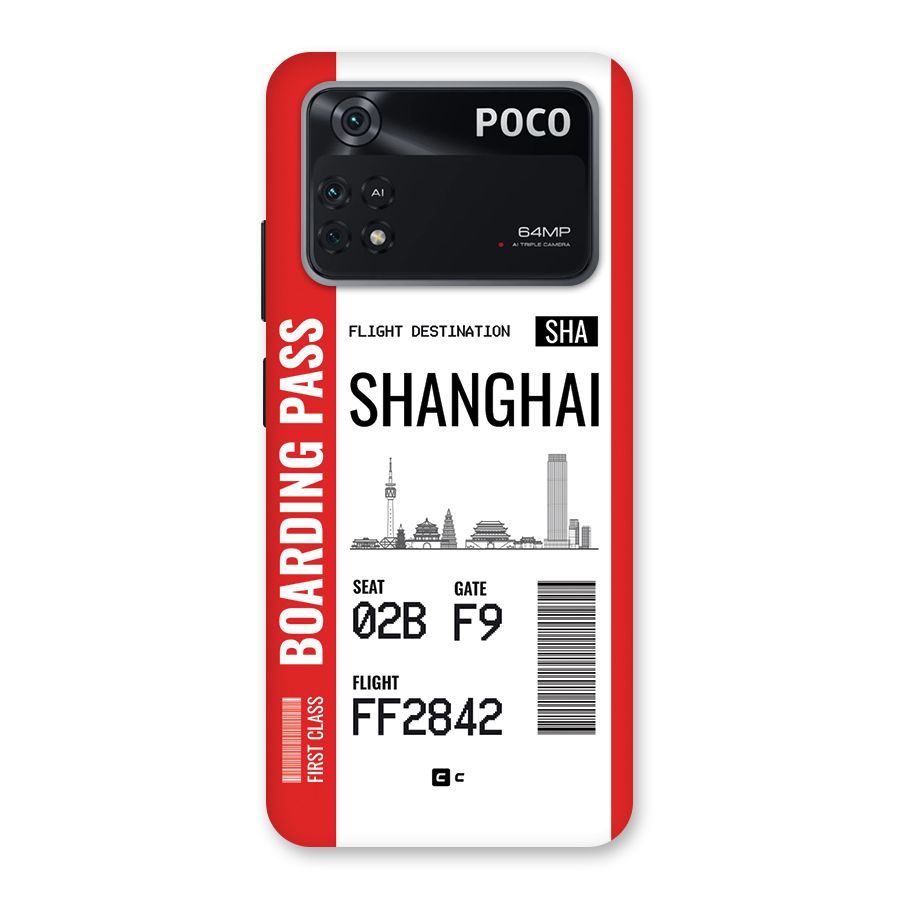Shanghai Boarding Pass Back Case for Poco M4 Pro 4G