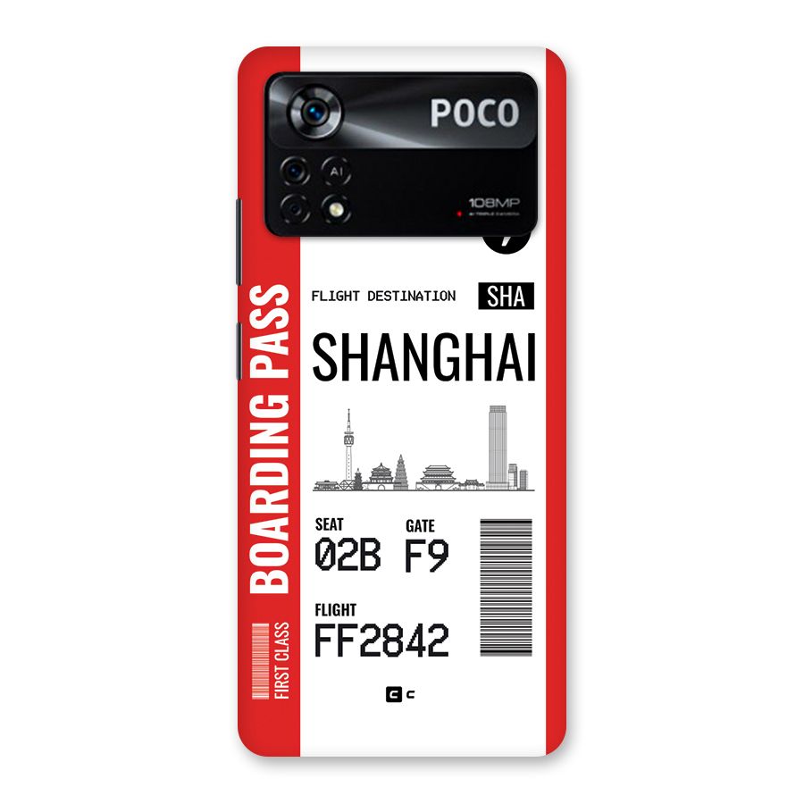 Shanghai Boarding Pass Back Case for Poco X4 Pro 5G