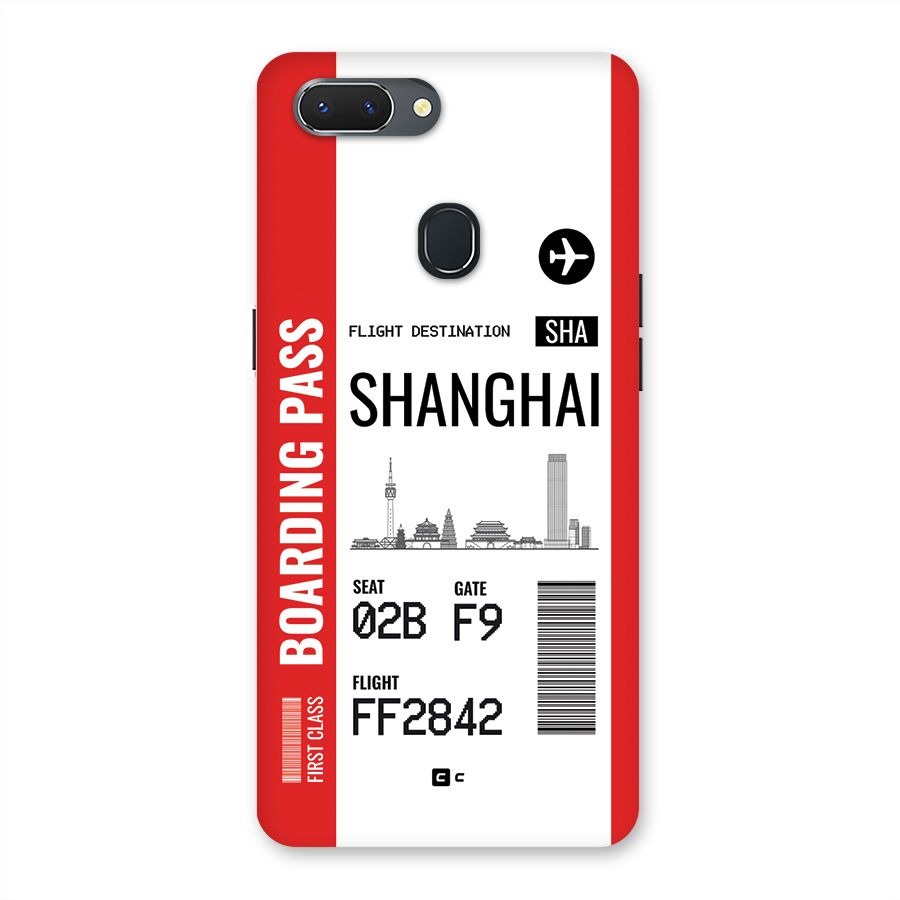 Shanghai Boarding Pass Back Case for Realme 2