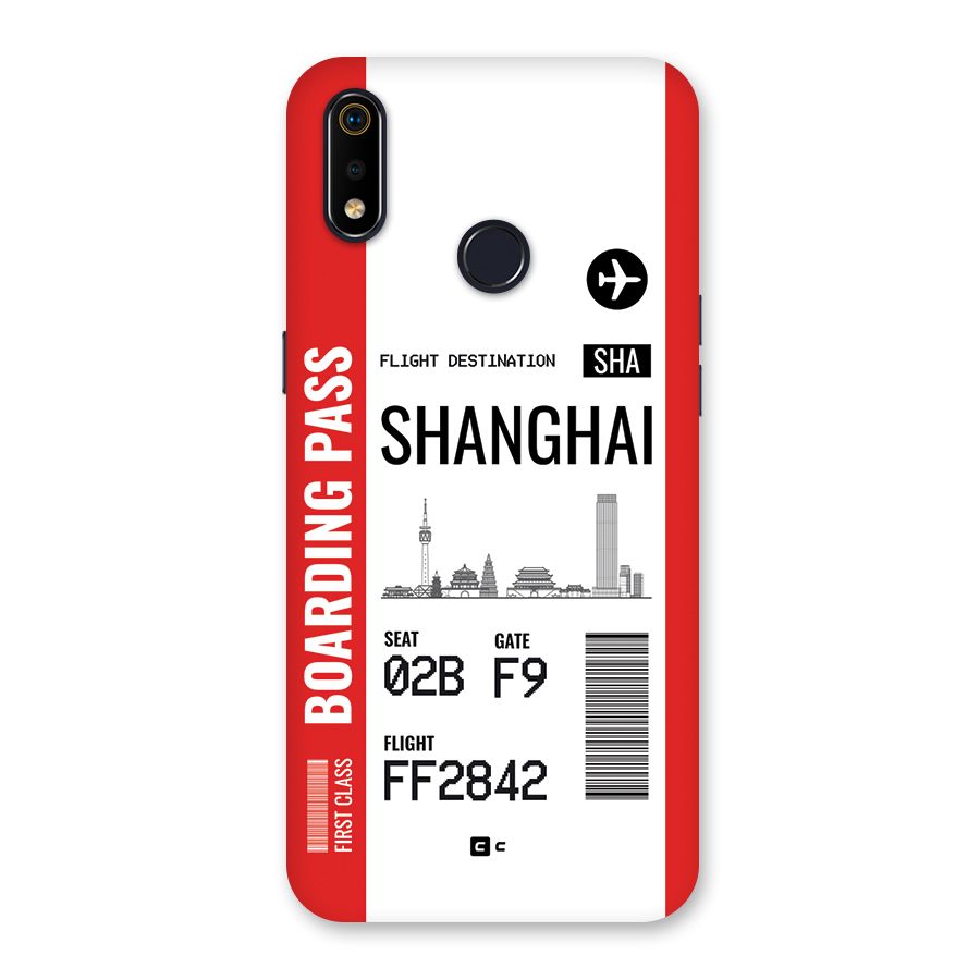 Shanghai Boarding Pass Back Case for Realme 3i