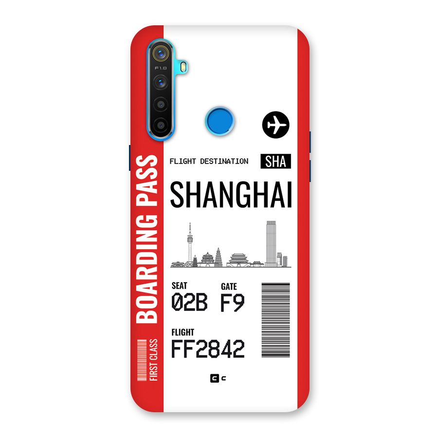 Shanghai Boarding Pass Back Case for Realme 5