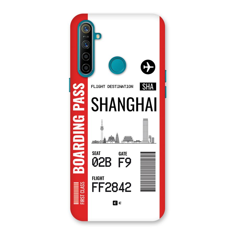 Shanghai Boarding Pass Back Case for Realme 5i