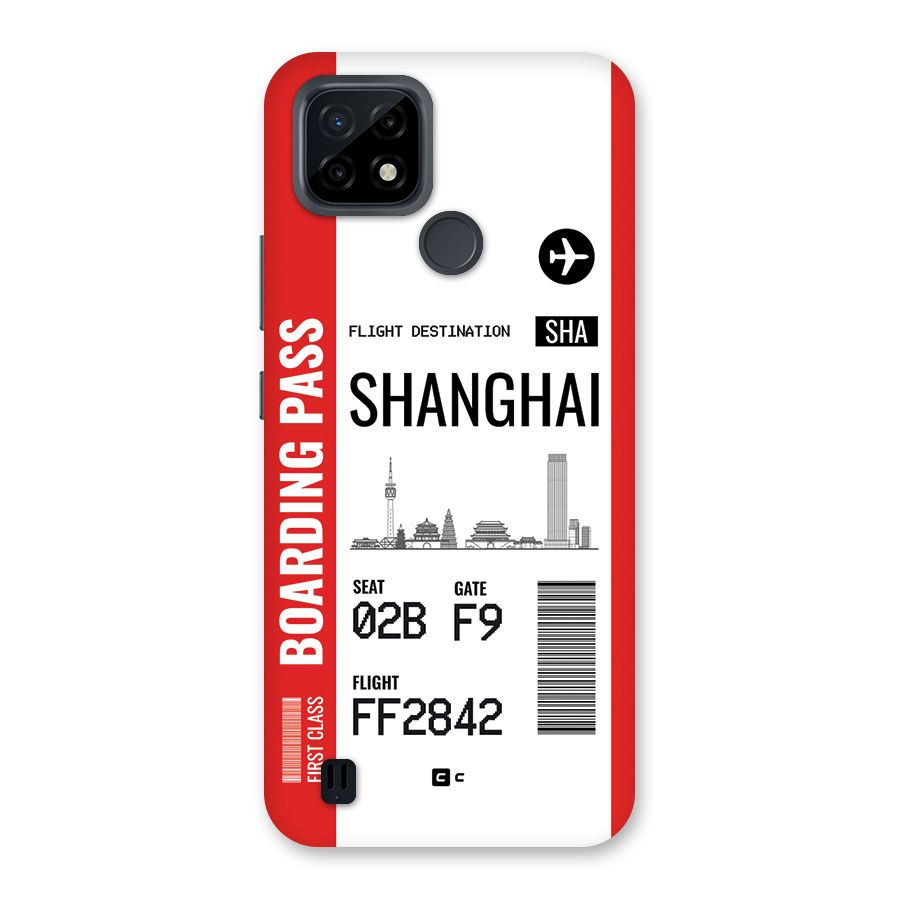 Shanghai Boarding Pass Back Case for Realme C21