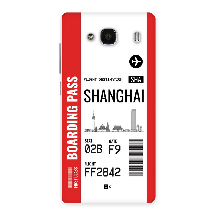 Shanghai Boarding Pass Back Case for Redmi 2