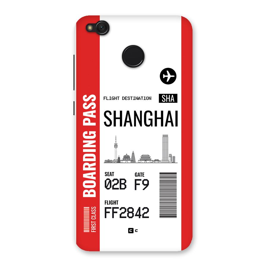 Shanghai Boarding Pass Back Case for Redmi 4