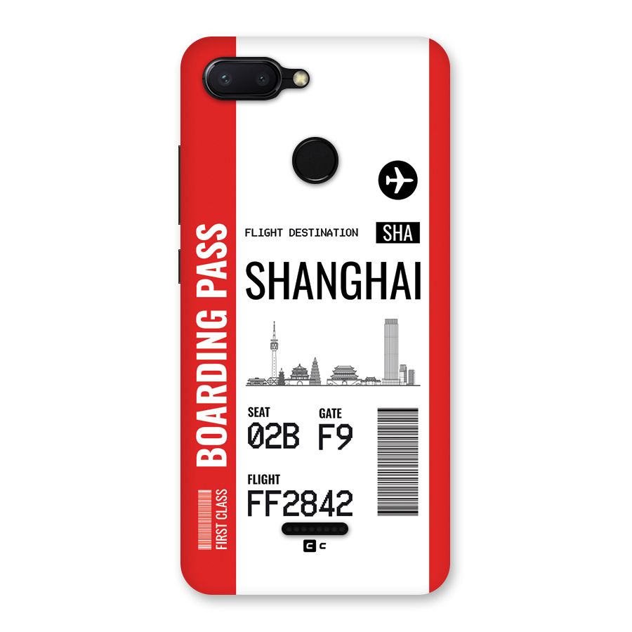 Shanghai Boarding Pass Back Case for Redmi 6