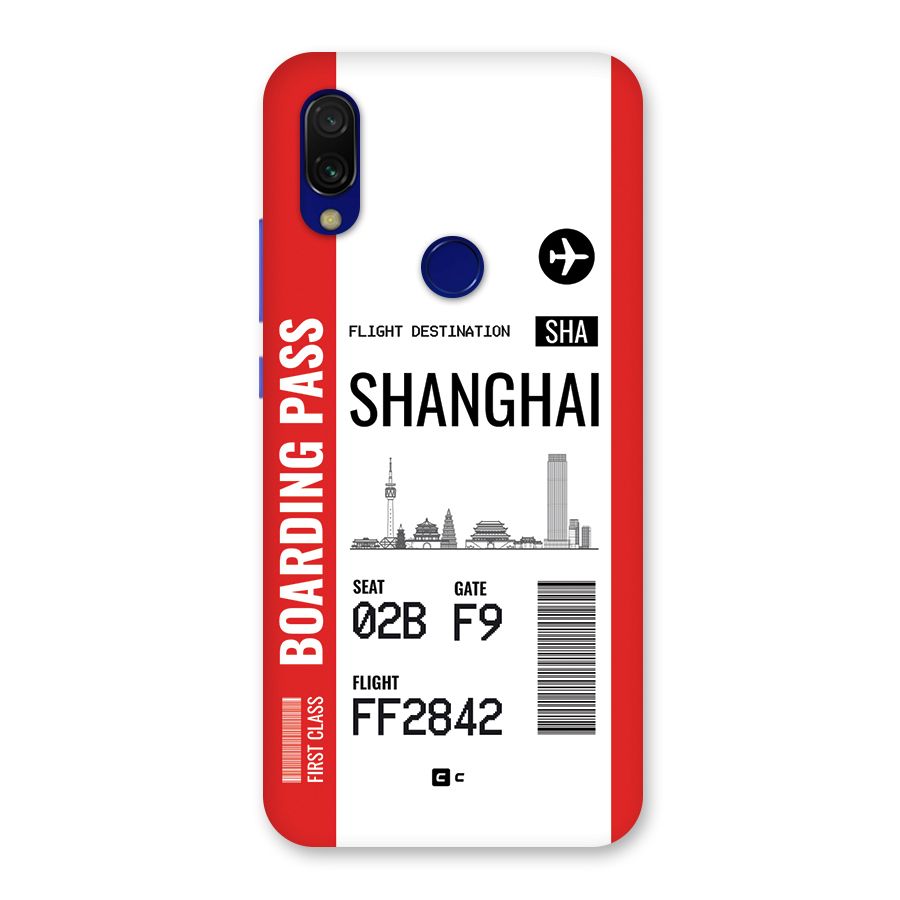 Shanghai Boarding Pass Back Case for Redmi 7