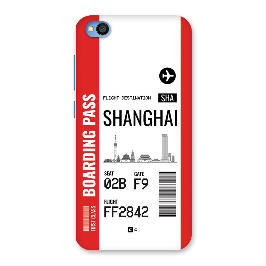Shanghai Boarding Pass Back Case for Redmi Go