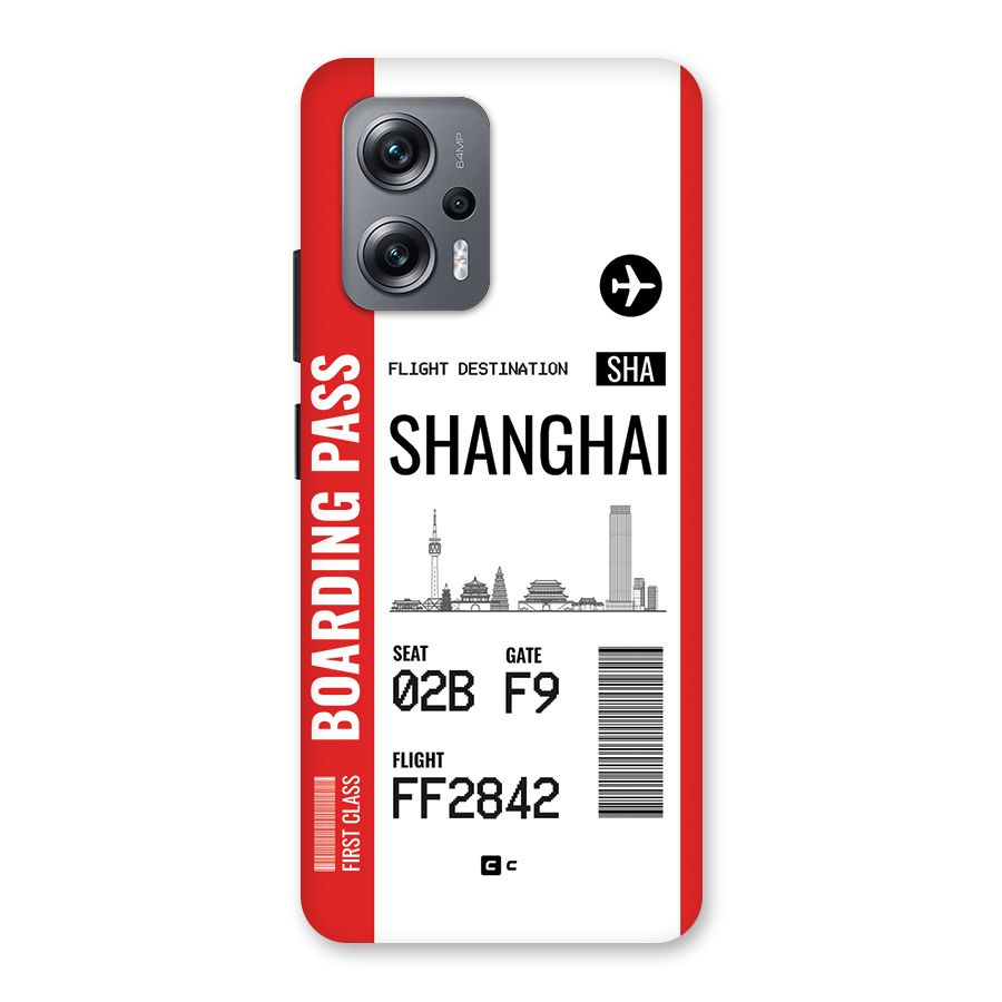 Shanghai Boarding Pass Back Case for Redmi K50i