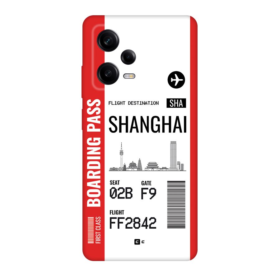 Shanghai Boarding Pass Back Case for Redmi Note 12 Pro