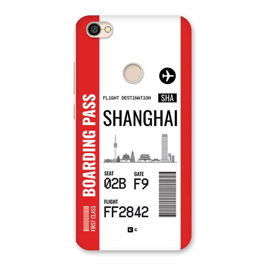 Shanghai Boarding Pass Back Case for Redmi Y1 2017