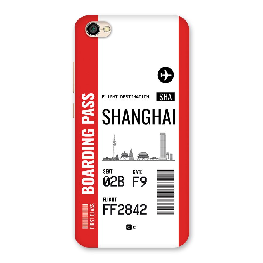Shanghai Boarding Pass Back Case for Redmi Y1 Lite
